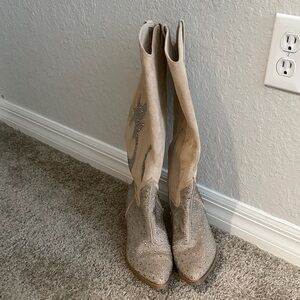 Elegant Glitter Heeled Boots